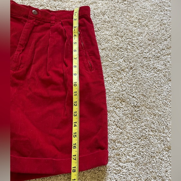 VTG 90s Ralph Lauren Country Red Corduroy High Waisted Shorts Women’s Sz 6 FLAW - Picture 7 of 10
